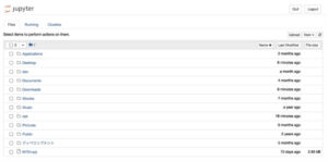 jupyternotebook立ち上げ